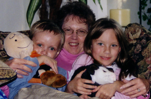 Granny Sharon with kids