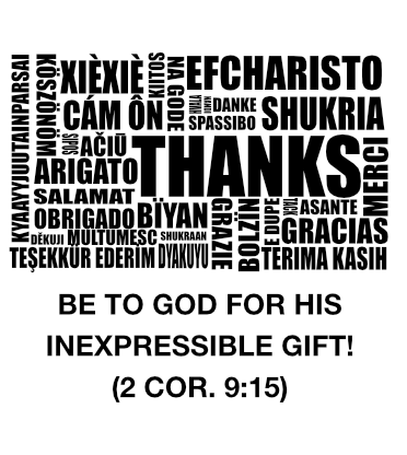 Giving thanks for God's provision